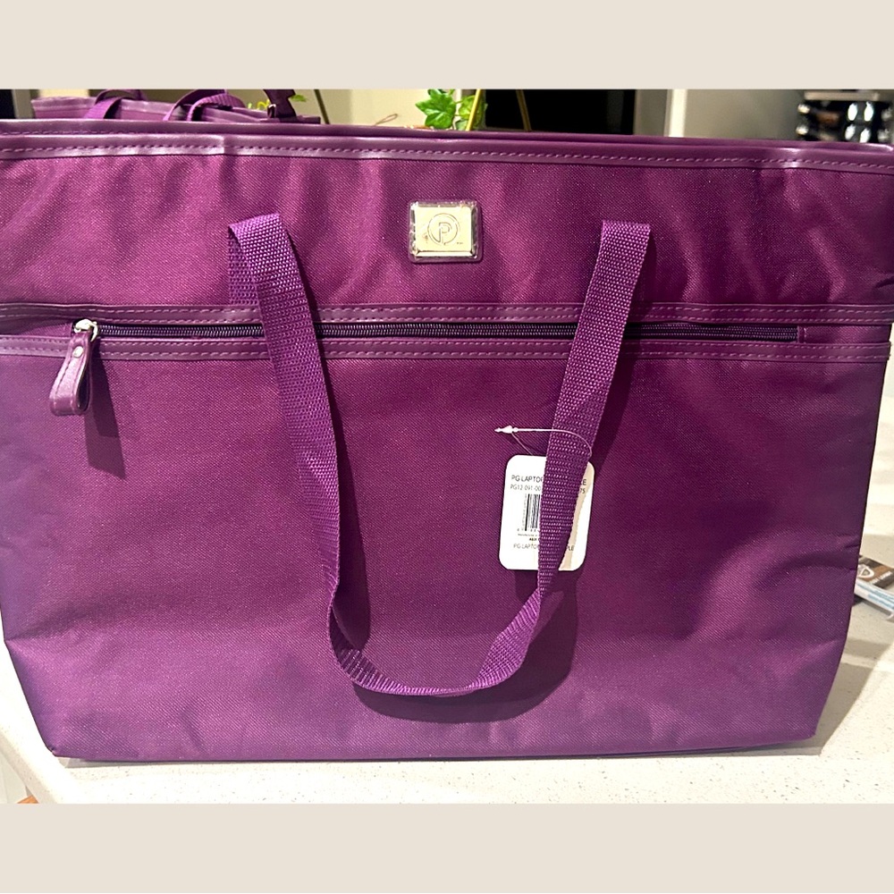 Laptop Tote- Eggplant Purple!